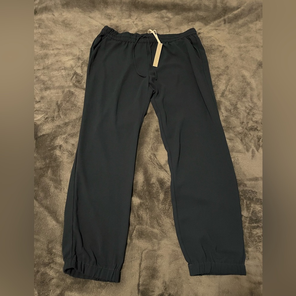 Kenar Dress Pants Navy Blue Women Large Polyester. Drawstring. Like New